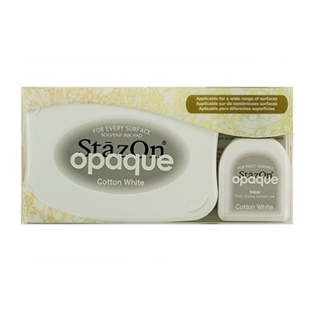 Tintapárna + utántöltő , StazOn Opaque & Inker / Set - Cotton White (1 csomag)