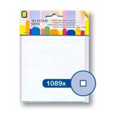   Mini 3D ragasztó kocka 3mm*3mm*1 mm, 3D Foam / öntapadós - fehér (1 ív)