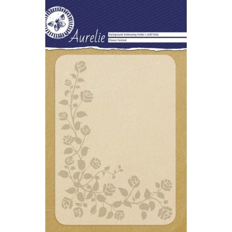 Domborító mappa , Background Embossing Folder / Flower Festival - Rózsák (1 db)