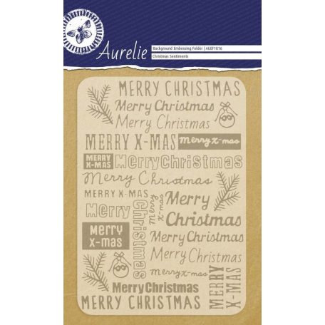 Domborító mappa , Background Embossing Folder  / Christmas Sentiments -  (1 db)