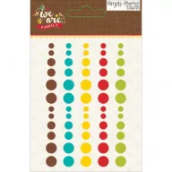   Díszítő pötty , We Are... Family / Enamel Dots (1 csomag)