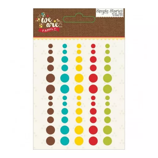 Díszítő pötty , We Are... Family / Enamel Dots (1 csomag)