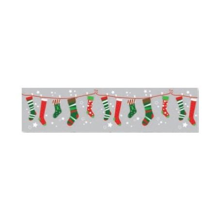 Ablakdísz / Ablak fólia , Window Tape / Socks - Karácsonyi zoknik (2 méter)