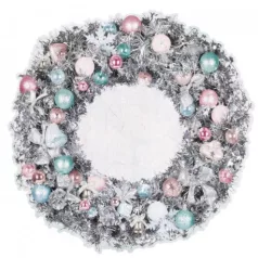   Scrapbook papír 12", Silver Bells / Wreath Diecut - Formára vágott (1 ív)