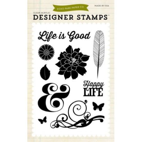 Szilikonbélyegző készlet , 4X6 Stamp / Life is Good (1 csomag)
