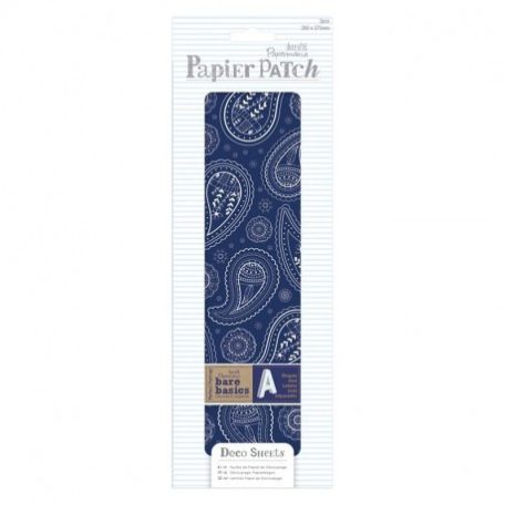 Decoupage papír 26*37 cm, Papier Patch / Blue Paisley -  (3 ív)