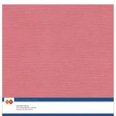   Kreatív papír, alapkarton 12", Linen carton / Vászon textúra - Flamingó (10 ív)