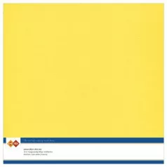  Kreatív papír, alapkarton 12", Linen carton / Vászon textúra - Kanárisárga (10 ív)
