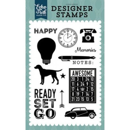 Szilikonbélyegző készlet , Petticoats & Pinstripes Boy / Designer Stamps - Ready Set Go (1 csomag)