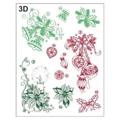   Szilikonbélyegző készlet , Silicone Stamps / Viva Decor - 3D Weihnachts Motive Klassisch (1 csomag)
