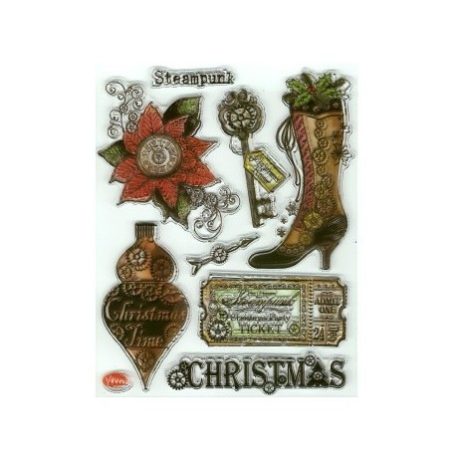 Szilikonbélyegző készlet , Silicone Stamps / Viva Decor - Steampunk Christmas (1 csomag)