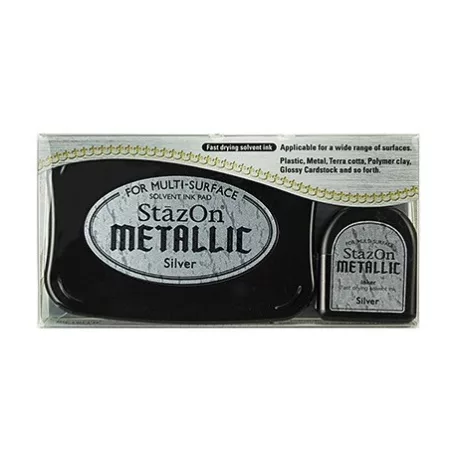 Tintapárna , StazOn Ink / Metallic Silver - Ezüst (1 db)