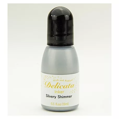 Tintapárna utántöltő , Delicata / Silvery Shimmer Inker - Ezüst (1 db)