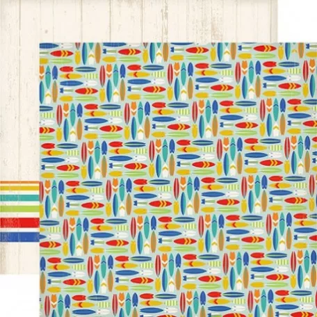 Scrapbook papír 12" (30 cm) - Beach Day / Surf Shop - kétoldalas (1 lap)