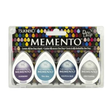 Tsukineko Tintapárna készlet - Dolphin Play - Memento Dew Drop Ink Pad (4 db)