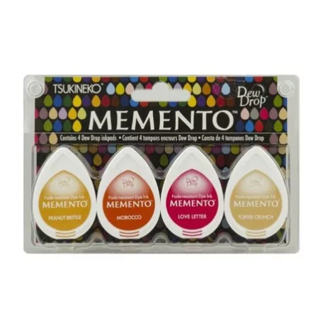 Tsukineko Tintapárna készlet - Golden Sunset - Memento Dew Drop Ink Pad (4 db)