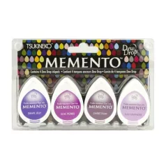  Tsukineko Tintapárna készlet - Juicy Purples - Memento Dew Drop Ink Pad (4 db)