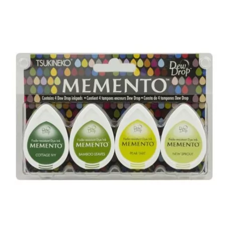 Tsukineko Tintapárna készlet - Greenhouse - Memento Dew Drop Ink Pad (4 db)