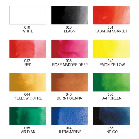 Kuretake Gansai Tambi Set / 12 Colours - akvarell festék készlet (1 csomag)