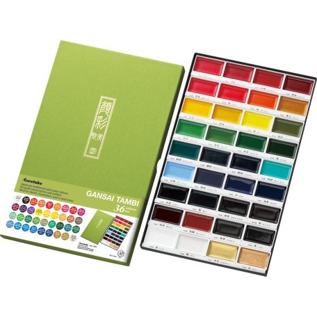 Kuretake Gansai Tambi Set / 36 Colours - akvarell festék készlet (1 csomag)