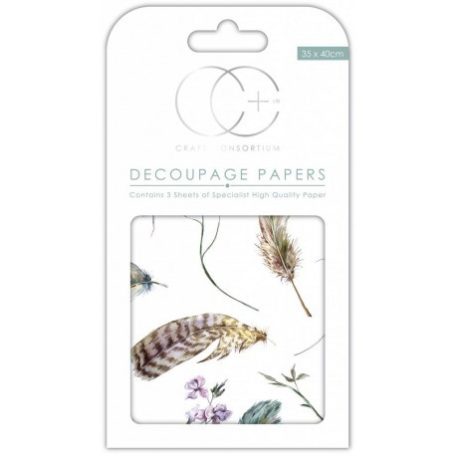 Decoupage papír 35x40 cm, Decoupage Papers  / Take Flight -  (3 ív)