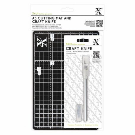 Vágóalátét és hobbi szike A5, Cutting Mat / Xcut Cutting Mat and Craft Knife Set (1 csomag)