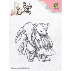  Szilikonbélyegző CSBC005, Clear stamps / Baby Cuddles - Cuddly friends (1 db)
