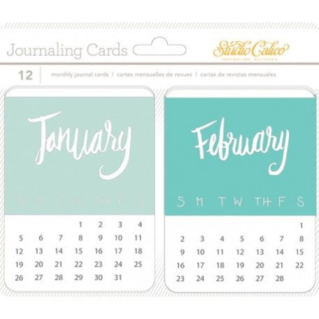 Albumkártyák 3X4 in, Journal Cards / 12-Month - 12 hónap (12 db)