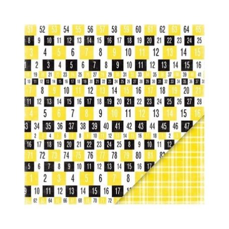 Scrapbook papír 12", Happy Days / Numbers - kétoldalas (1 lap)