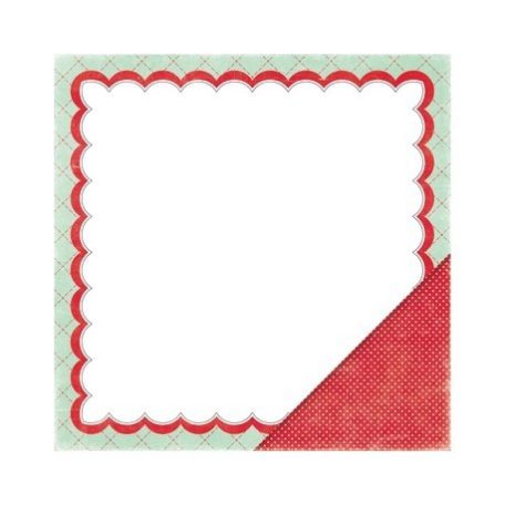 Scrapbook papír 12", Happy Days / Scalloped - kétoldalas (1 lap)