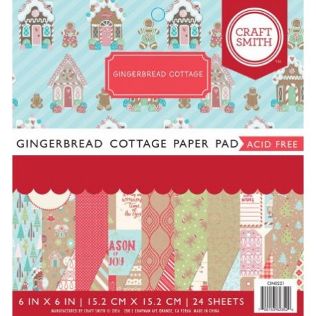 Papírkészlet 6", Paper Pad  / Gingerbread Cottage - kétoldalas (24 lap)