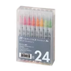   Színes ecsettoll készlet RB-6000AT/24V, Clean colors / Real Brush Marker - Set Real Brush 24 pcs (24 db)