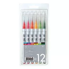   Színes ecsettoll készlet RB-6000AT/12V, Clean colors / Real Brush Marker - Set Real Brush 12 pcs (12 db)