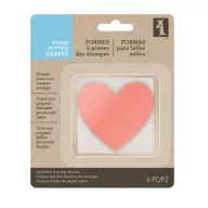   Bélyegző alap , Stamp Carving / Stamp Carving Formas - Szív (3 db)