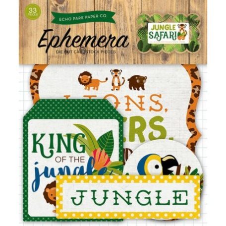 Papírmotívum / Kivágat , Jungle Safari / Ephemera (1 csomag)