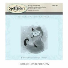   Gumibélyegző DSC-001, 3D Cling Stamp Set / Winter Fox (1 db)