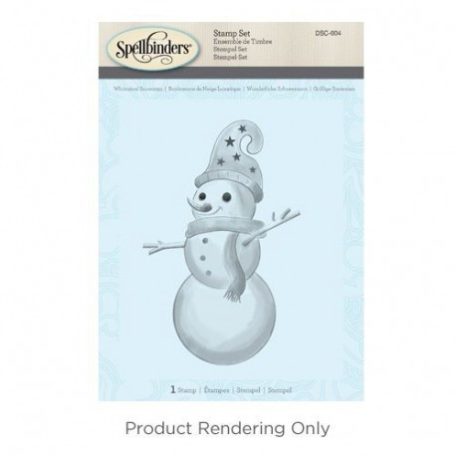 Gumibélyegző DSC-004, 3D Cling Stamp Set / Whimsical Snowman  (1 db)