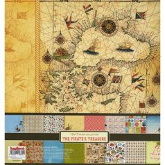   Papírkészlet 12", Paper Collection / The Pirate's Treasure  - Kétoldalas (16 lap)