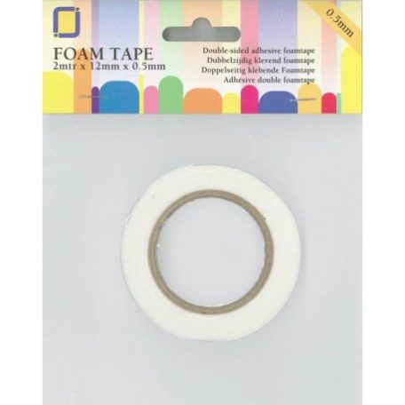 3D ragasztószalag 12 mm X 0.5 mm, 3D foam tape / Kétoldalas - Fehér (2 méter)
