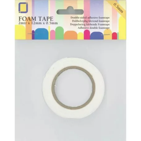 3D ragasztószalag 12 mm X 0.5 mm, 3D foam tape / Kétoldalas - Fehér (2 méter)