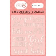   Domborító mappa , Rock-a-Bye Baby Girl / Embossing Folder - Sweet Baby Girl (1 db)