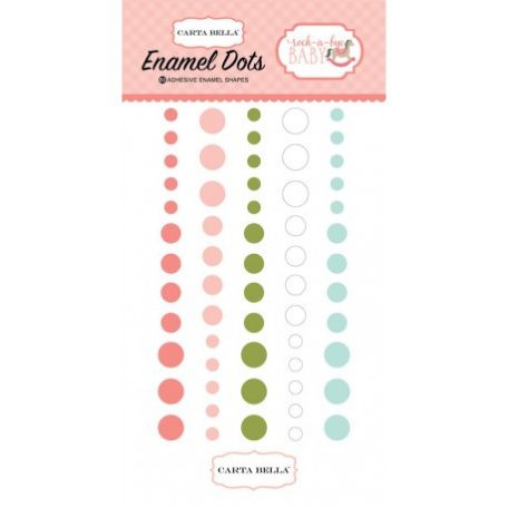 Díszítő pötty , Rock-a-Bye Baby Girl / Enamel Dots -  (60 db)