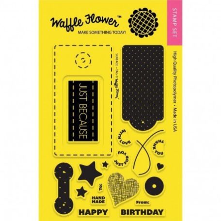 Waffle Flower Szilikonbélyegző , Stamp Set / Surface TAG (1 csomag)
