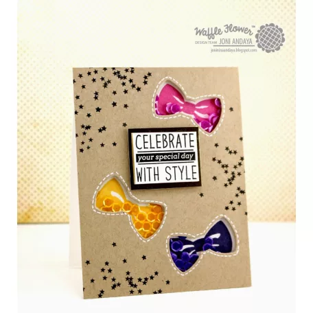 Waffle Flower Szilikonbélyegző Bowtiful Stamp Set (1 csomag)