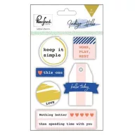   Öntapadós díszítőelem Indigo Hills / Rubber charm stickers (1 csomag)