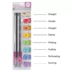   Mágneses vonalzó , Magnetic twist trimmer / 8 vágókéssel -  (1 csomag)