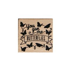 Gumibélyegző , Wooden Stamps / Pillangó - 3 (1 db)