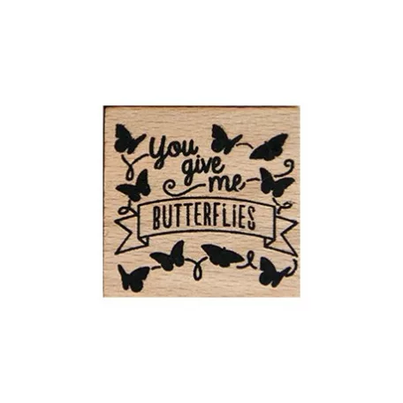 Gumibélyegző , Wooden Stamps / Pillangó - 3 (1 db)