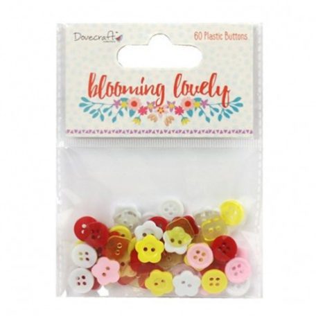 Gombok , Blooming Lovely / Plastic Buttons (1 csomag)