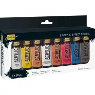   SOLO GOYA effektszínek művész akrilfesték készlet – SOLO GOYA Acrylic Effect Colors 20 ml (8  db)